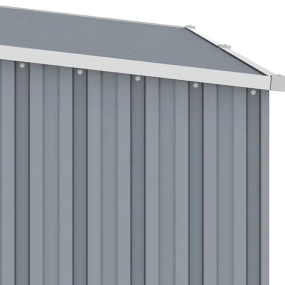 The Living Store brændeskur 245x98x159 cm galvaniseret stål grå - Skure & Redskabsskure