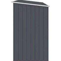 The Living Store brændeskur 245x98x159 cm galvaniseret stål antracitgrå - Skure & Redskabsskure