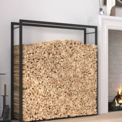 The Living Store brændestativ 110x28x116 cm stål matsort - Brændekurve