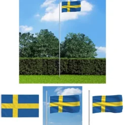The Living Store det svenske flag 90x150 cm - Flag & vimpler