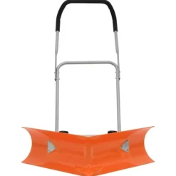 The Living Store dobbeltvinklet sneskovl med udvideligt håndtag stål orange - Sneskovle