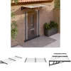 The Living Store dørbaldakin 199x90 cm polycarbonat sort og transparent - Markiser