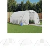 The Living Store drivhus med stålstel 12 m² 4x3x2 m hvid - Drivhuse