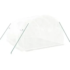 The Living Store drivhus med stålstel 12 m² 4x3x2 m hvid - Drivhuse