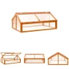 The Living Store drivhus 114x80x50 cm fyrretræ brun - Drivhuse