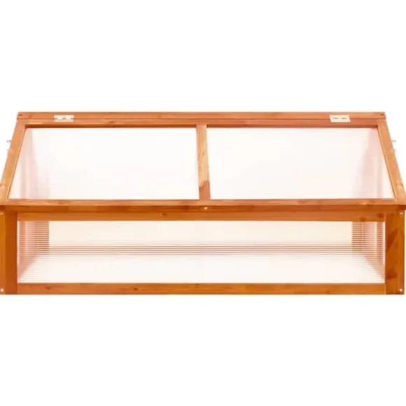 The Living Store drivhus 114x80x50 cm fyrretræ brun - Drivhuse