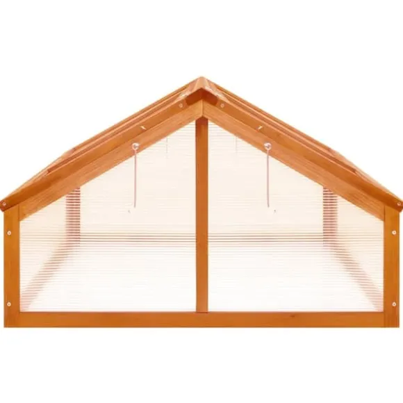 The Living Store drivhus 114x80x50 cm fyrretræ brun - Drivhuse