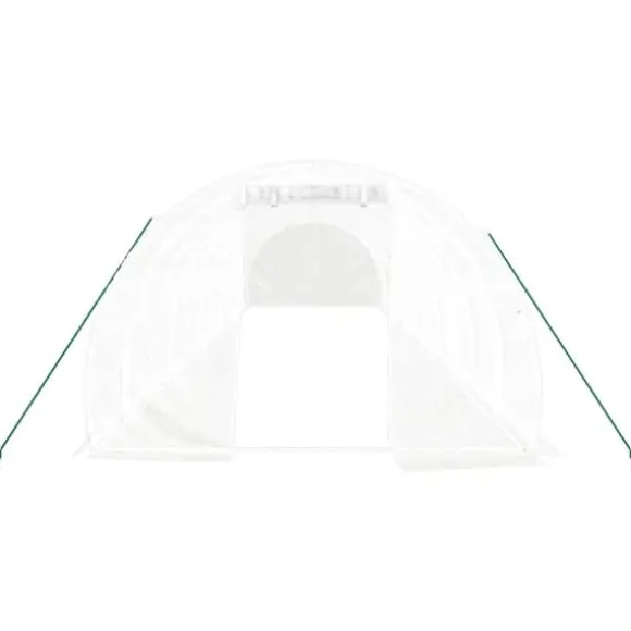 The Living Store drivhus med stålstel 36 m² 12x3x2 m hvid - Drivhuse