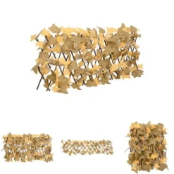 The Living Store espalier med kunstige ahornblade 180x30 cm udvidelig orange - Havehegn