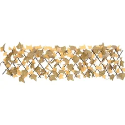The Living Store espalier med kunstige ahornblade 180x30 cm udvidelig orange - Havehegn