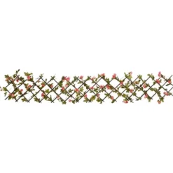 The Living Store espalier med kunstig vedbend 180x20 cm udvidelig mørk pink - Havehegn