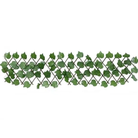 The Living Store espalier 5 stk. med kunstige vinblade 180x20 cm udvidelig grøn - Havehegn