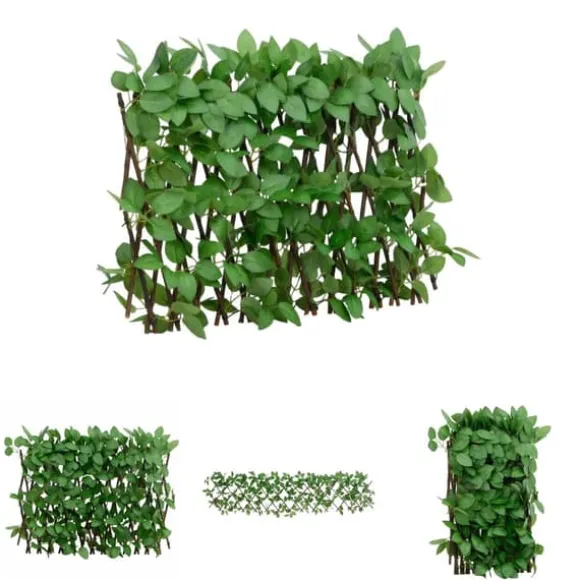 The Living Store espalier med kunstig vedbend 180x30 cm udvidelig grøn - Havehegn