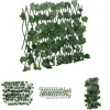 The Living Store espalier med kunstige vinblade 190x60 cm udvidelig grøn - Havehegn