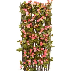 The Living Store espalierer med kunstig vedbend 5 stk. 180x60 cm udvidelig pink - Havehegn