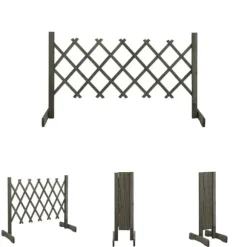 The Living Store espalier til haven 120x60 cm massivt fyrretræ grå - Havehegn