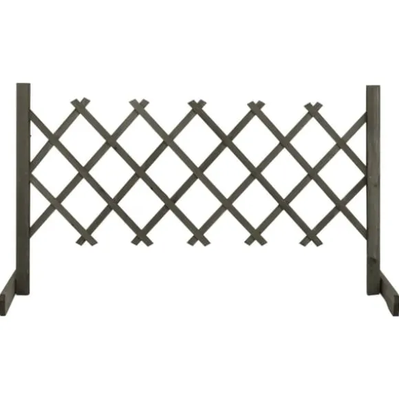 The Living Store espalier til haven 120x60 cm massivt fyrretræ grå - Havehegn