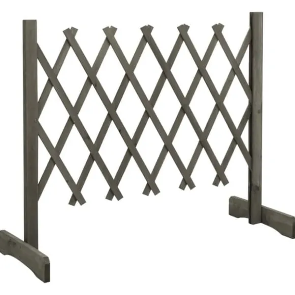 The Living Store espalier til haven 120x60 cm massivt fyrretræ grå - Havehegn
