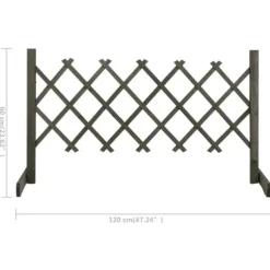 The Living Store espalier til haven 120x60 cm massivt fyrretræ grå - Havehegn