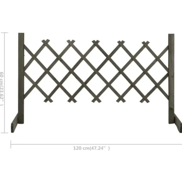 The Living Store espalier til haven 120x60 cm massivt fyrretræ grå - Havehegn