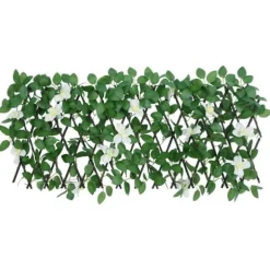 The Living Store espalier med kunstig vedbend 180x30 cm udvidelig grøn - Havehegn