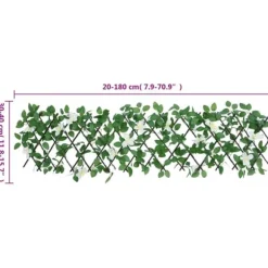 The Living Store espalier med kunstig vedbend 180x30 cm udvidelig grøn - Havehegn