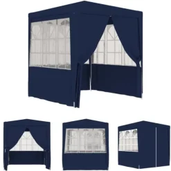 The Living Store festtelt med sidevægge 2,5x2,5 m 90 g/m² blå - Festtelte & havepavilloner