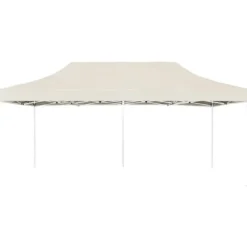 The Living Store foldbart festtelt aluminium 6 x 3 m cremefarvet - Festtelte & havepavilloner