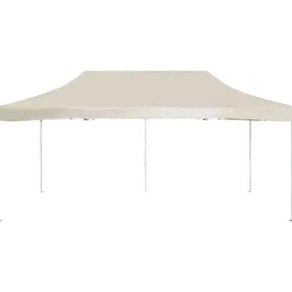 The Living Store foldbart festtelt aluminium 6 x 3 m cremefarvet - Festtelte & havepavilloner