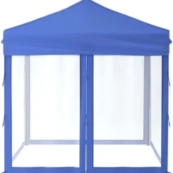The Living Store foldbart festtelt med sidevægge 2x2 m blå - Festtelte & havepavilloner