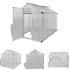 The Living Store forstærket drivhus med bundramme 4,6 m² aluminium - Drivhuse