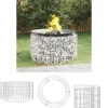 The Living Store gabion-bålkurv Ø 100 cm galvaniseret jern - Ildsteder