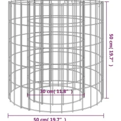 The Living Store gabion-bålkurv Ø 50 cm galvaniseret jern - Ildsteder
