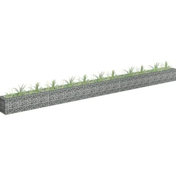 The Living Store gabion-højbed 450x30x30 cm galvaniseret stål - Plantekrukker