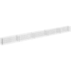 The Living Store gabion-højbed 450x30x30 cm galvaniseret stål - Plantekrukker