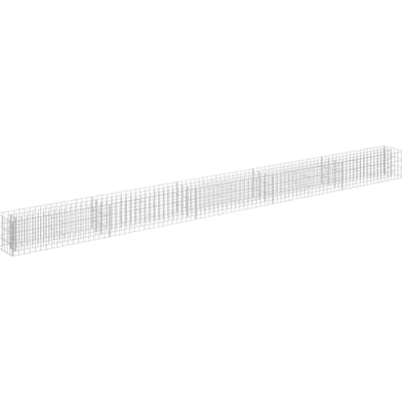 The Living Store gabion-højbed 450x30x30 cm galvaniseret stål - Plantekrukker
