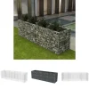 The Living Store gabion-højbed 360x90x100 cm stål - Plantekrukker