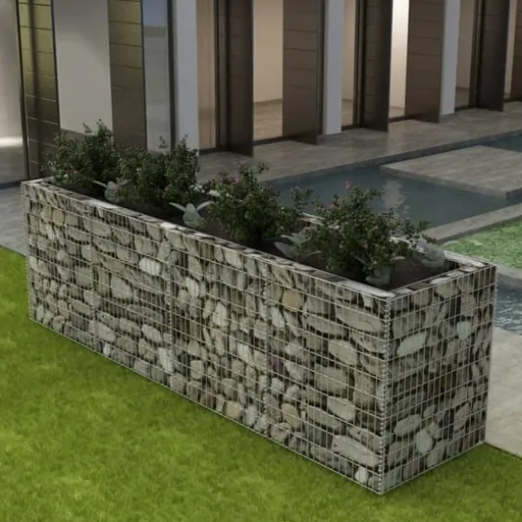 The Living Store gabion-højbed 360x90x100 cm stål - Plantekrukker