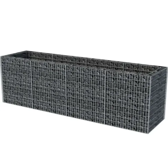 The Living Store gabion-højbed 360x90x100 cm stål - Plantekrukker