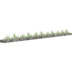 The Living Store gabion-højbed 450x30x10 cm galvaniseret stål - Plantekrukker