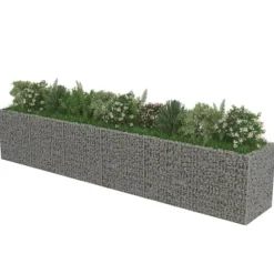 The Living Store gabion-højbed 540x90x100 cm galvaniseret stål - Plantekrukker