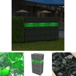 The Living Store gabion-sten 60-120 mm 25 kg grønt glas - Have– & trædesten