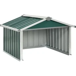 The Living Store garage til robotplæneklipper 92x97x63 cm galvaniseret stål grøn - Skure & Redskabsskure