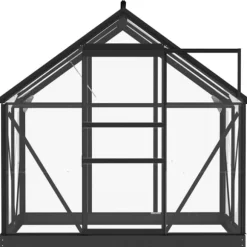 The Living Store glasdrivhus 155x103x191 cm aluminium antracitgrå - Drivhuse