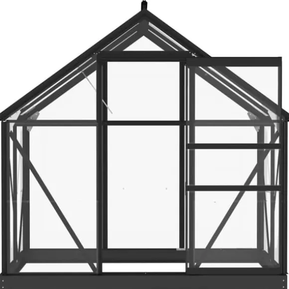 The Living Store glasdrivhus 155x103x191 cm aluminium antracitgrå - Drivhuse