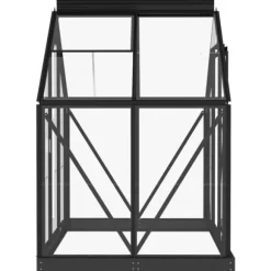 The Living Store glasdrivhus 155x103x191 cm aluminium antracitgrå - Drivhuse