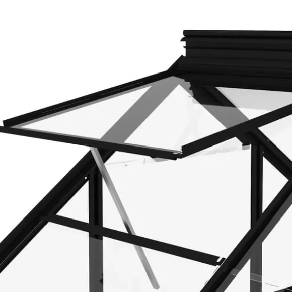 The Living Store glasdrivhus 155x103x191 cm aluminium antracitgrå - Drivhuse