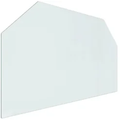The Living Store glasplade til pejs 100x60 cm sekskantet - Glas