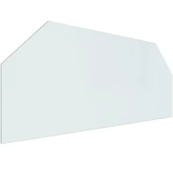 The Living Store glasplade til pejs 120x50 cm sekskantet - Glas