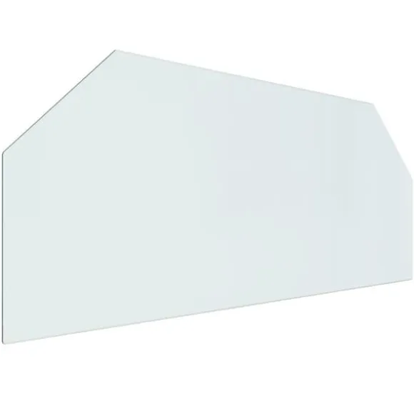 The Living Store glasplade til pejs 120x50 cm sekskantet - Glas